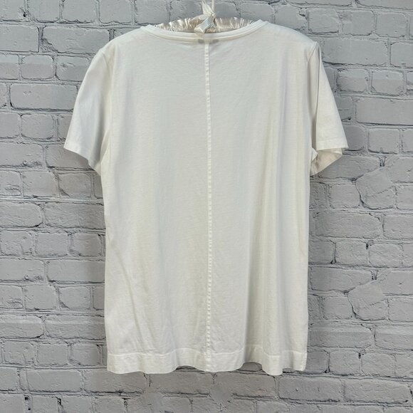 NWOT Ann Taylor Women's‎ Scoop Neck Pima Cotton Short Sleeve Tee, Size L, White - Picture 5 of 9